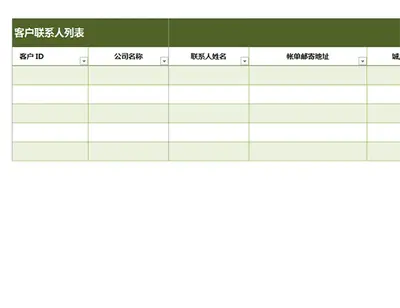 基本的客户联系人列表